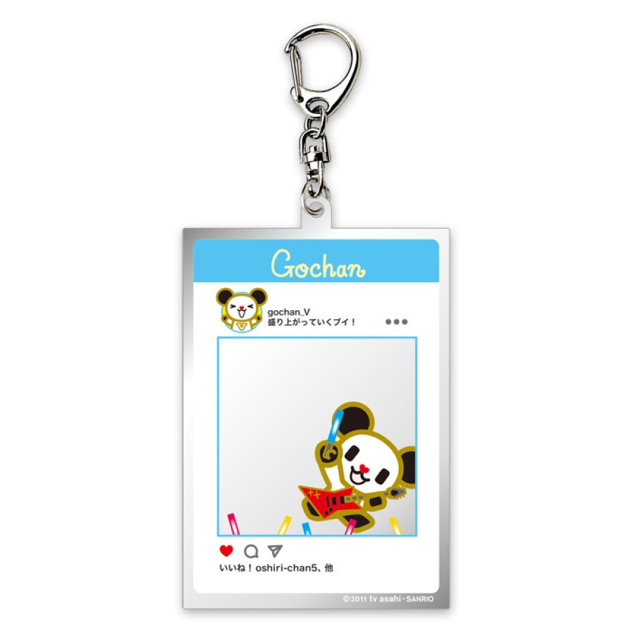 ゴーちゃん。SNS風アクリルキーホルダー(ギター)