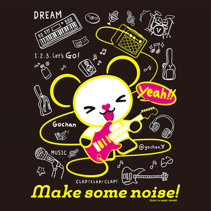 ゴーエクスパンダ ミュージックゴーちゃん。Tシャツ(ブラック)
