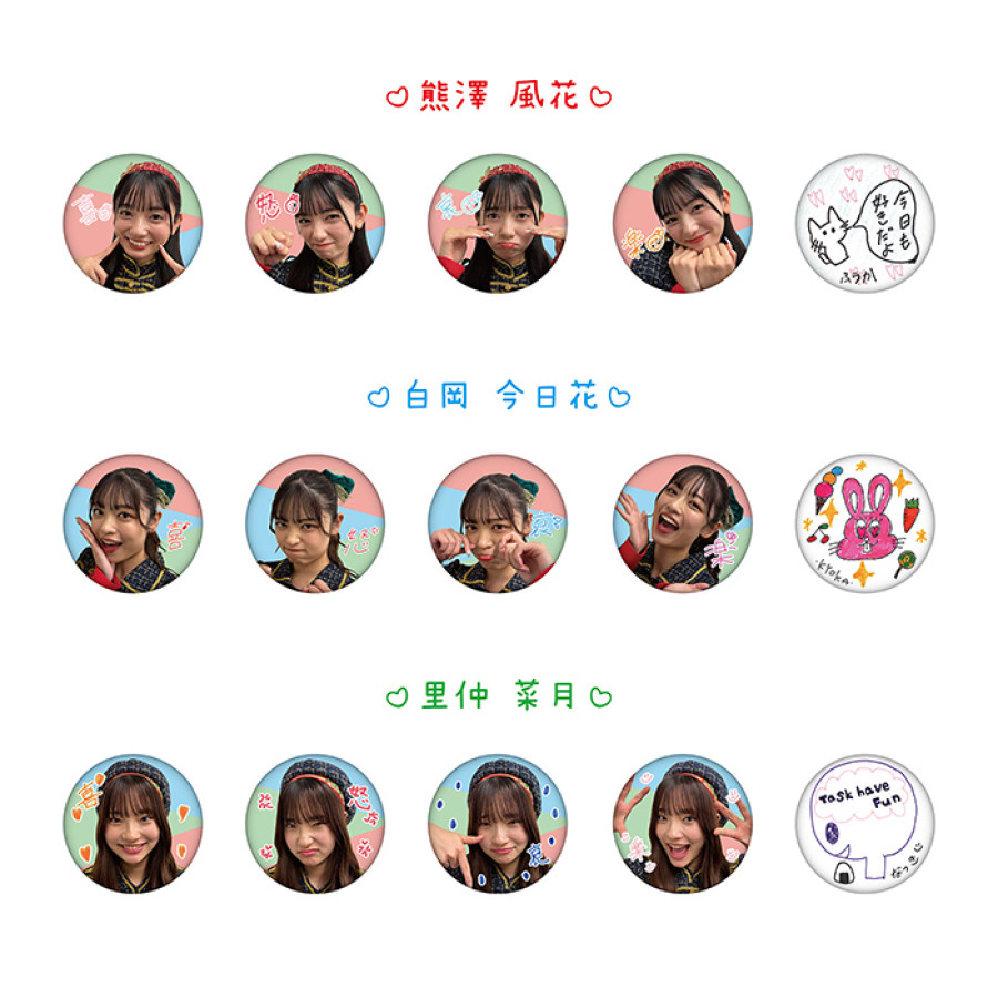 Task have Fun Diary 喜怒哀楽缶バッジ