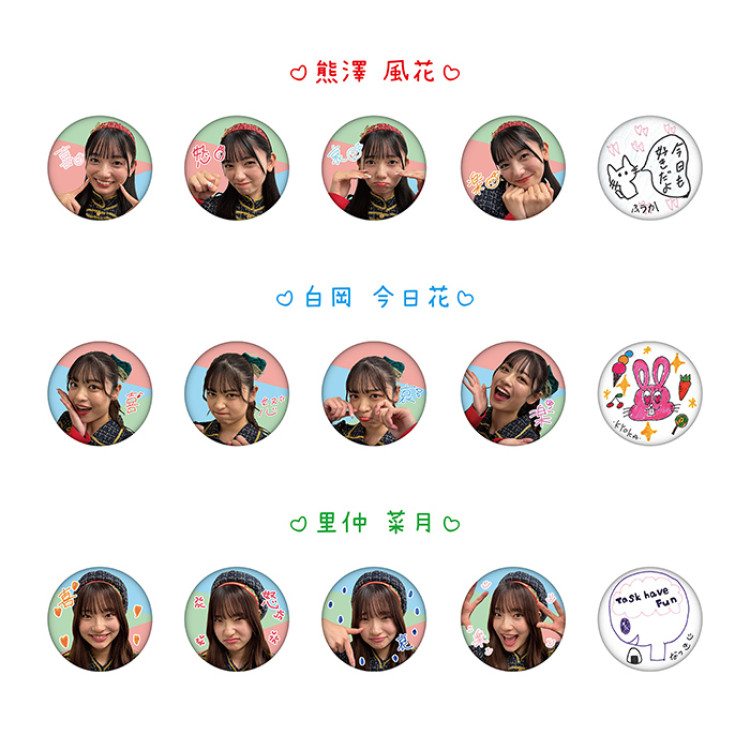 Task have Fun Diary 喜怒哀楽缶バッジ