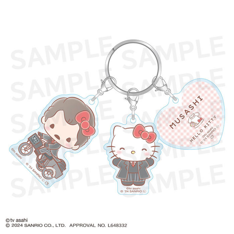 おっさんずラブ&times;サンリオキャラクターズ カスタムキーホルダー(武蔵・ハローキティ)