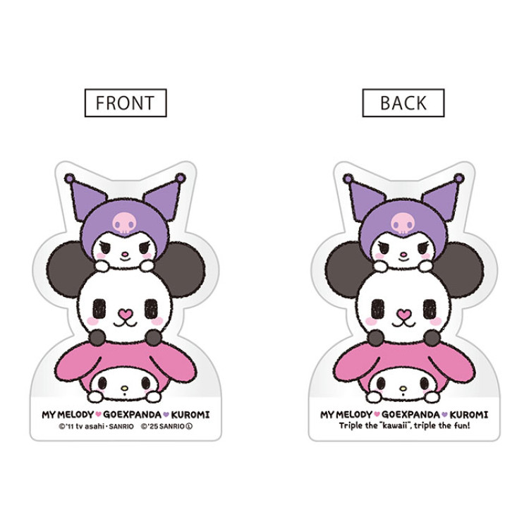 ゴーエクスパンダ&hearts;マイメロディ&hearts;クロミ アクリルクリップ