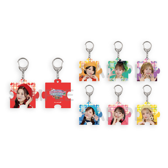 NEW KAWAIIってしてよ？フェス トレーディングパズルアクリルキーホルダー(レトロガールver.)全7種